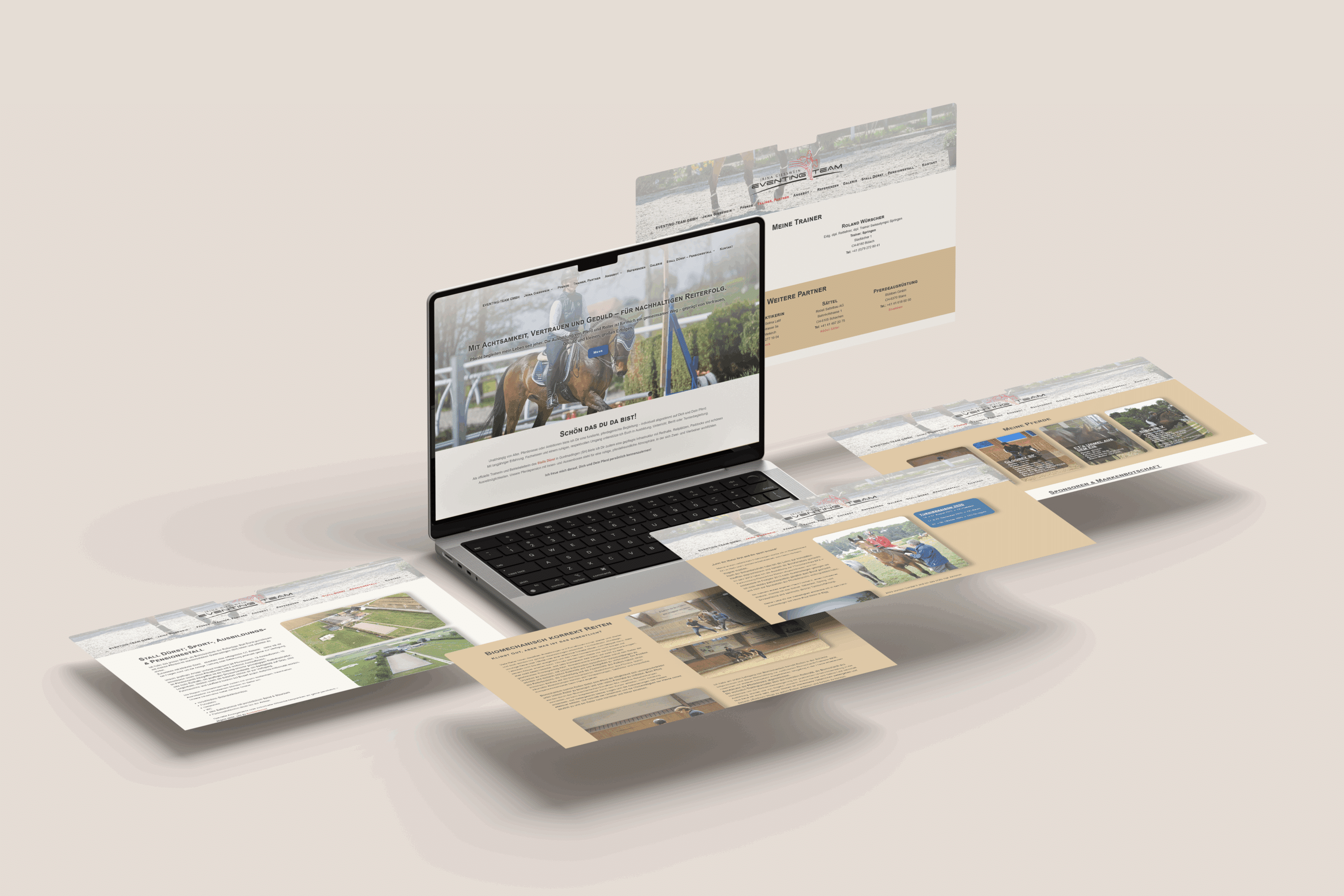 Eventing Team Mockup Laptop