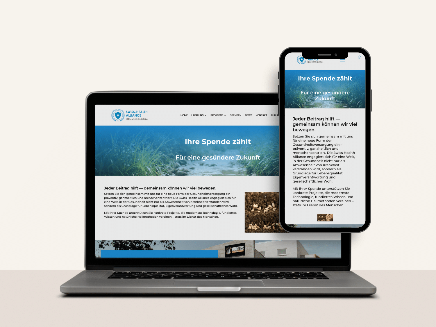 Swiss Healht Alliance Mochup MIx